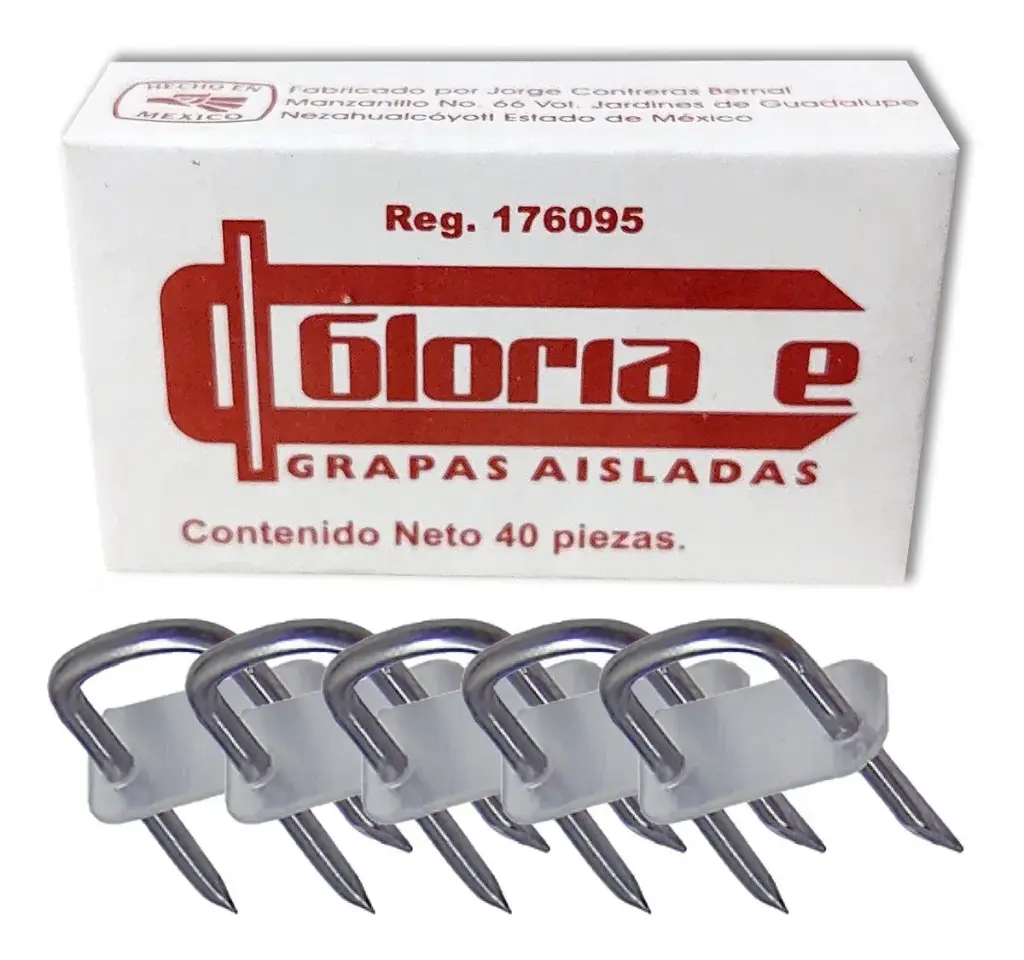 Grapa Aislada No. 3 Marca Gloria (Caja con 40 Pz)