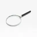 Lupa de vidrio aro metal 10cm | Lobo
