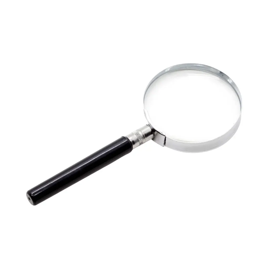 [6000-605] Lupa de vidrio aro metal 6cm | Lobo