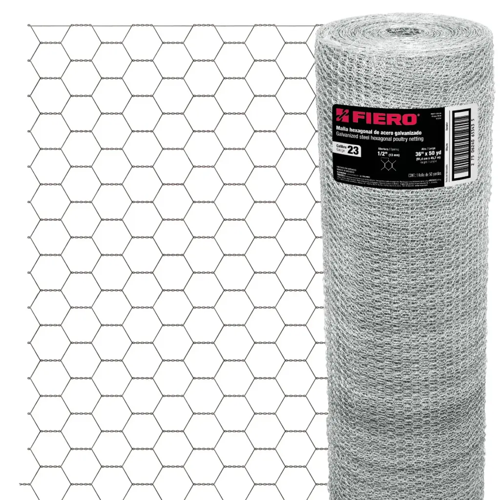 Rollo malla hexagonal 0.9 m calibre 23 abertura 13 mm 45 mtrs