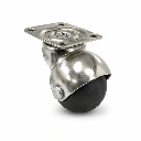 Rodaja esfera 1 1/4" con placa giratoria | Rueda