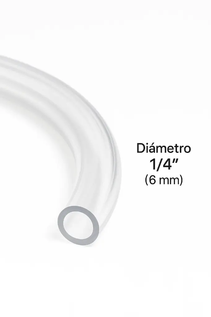 [19865-1] Metro manguera 1/4" industrial transparente | Truper