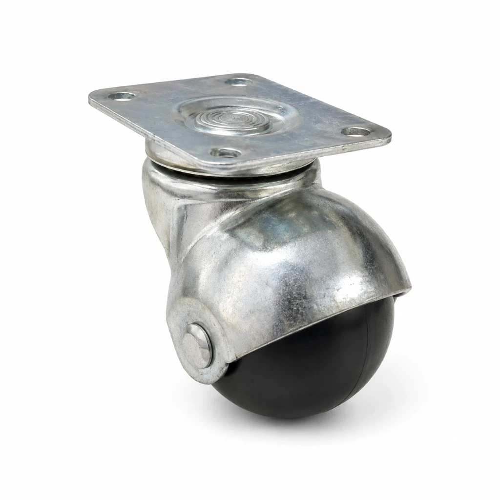 Rodaja esfera 1 5/8" con placa giratoria | Rueda