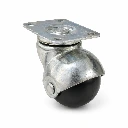 Rodaja esfera 1 5/8" con placa giratoria | Rueda