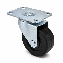 Rodaja plana hule 2" con placa giratoria | Rueda