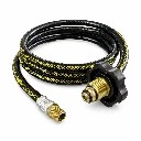 Manguera para gas 2m negra uso rudo con P.P y Tuerca Izq.  Psi 1/4