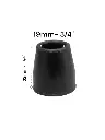 Regatón de hule 3/4" Redondo Con luz Liso