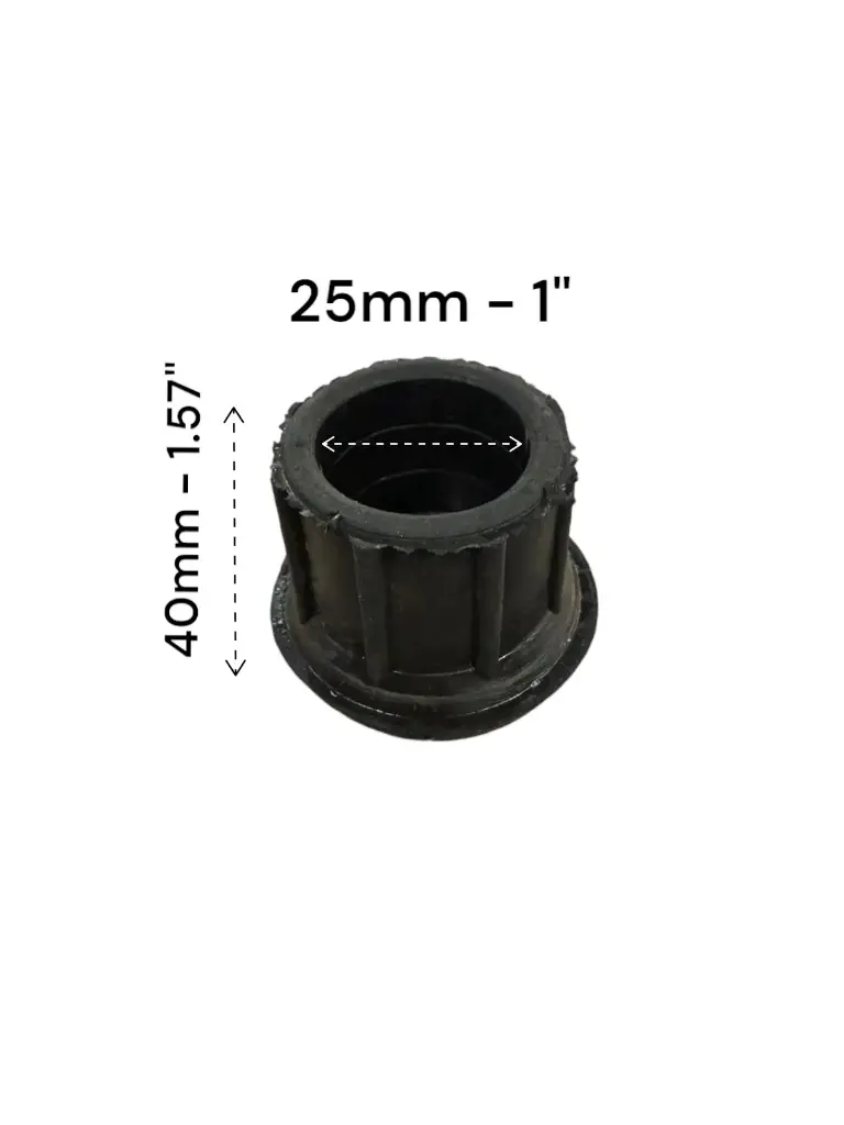 Regatón de hule 1" Costilla