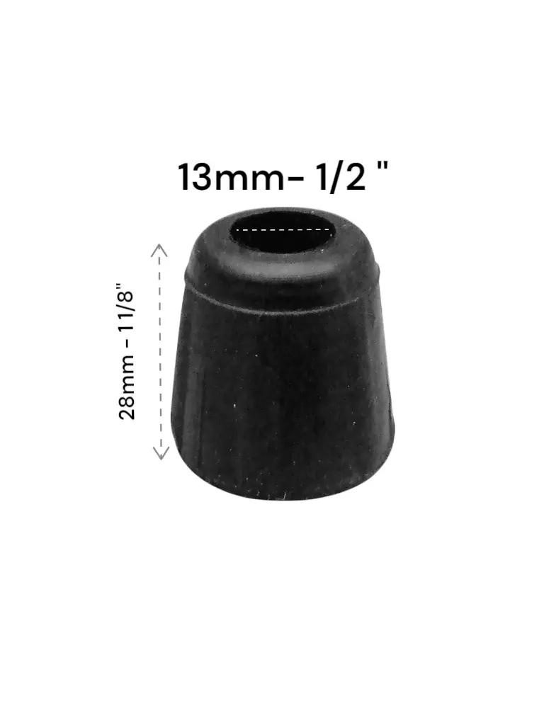 Regatón de hule 1/2" Costilla