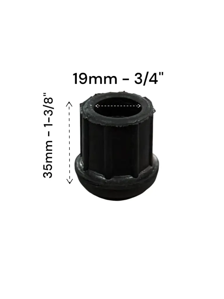 Regatón de hule 3/4" Costilla