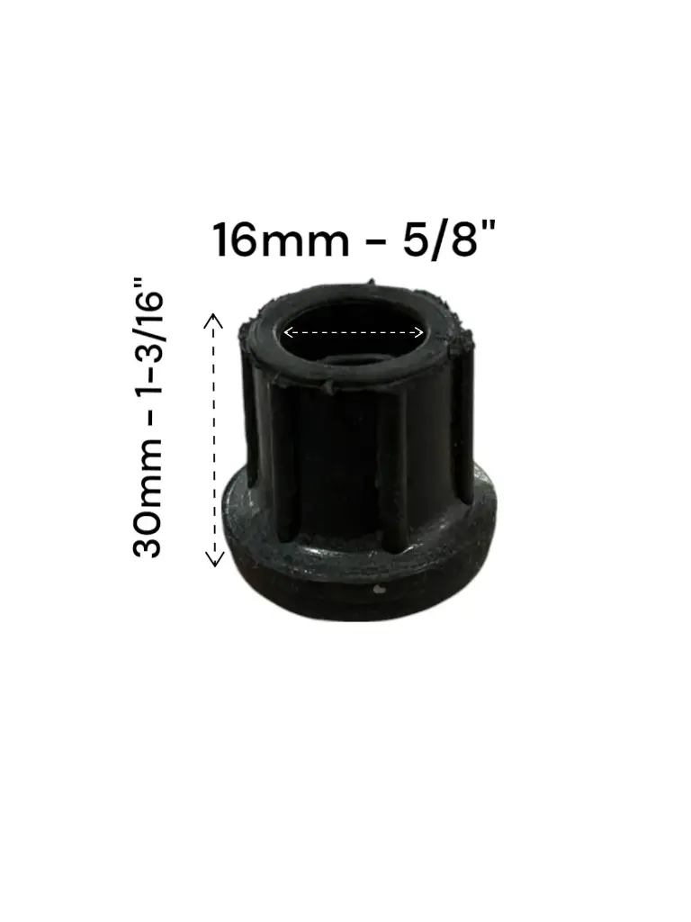 Regatón de hule 5/8" Costilla