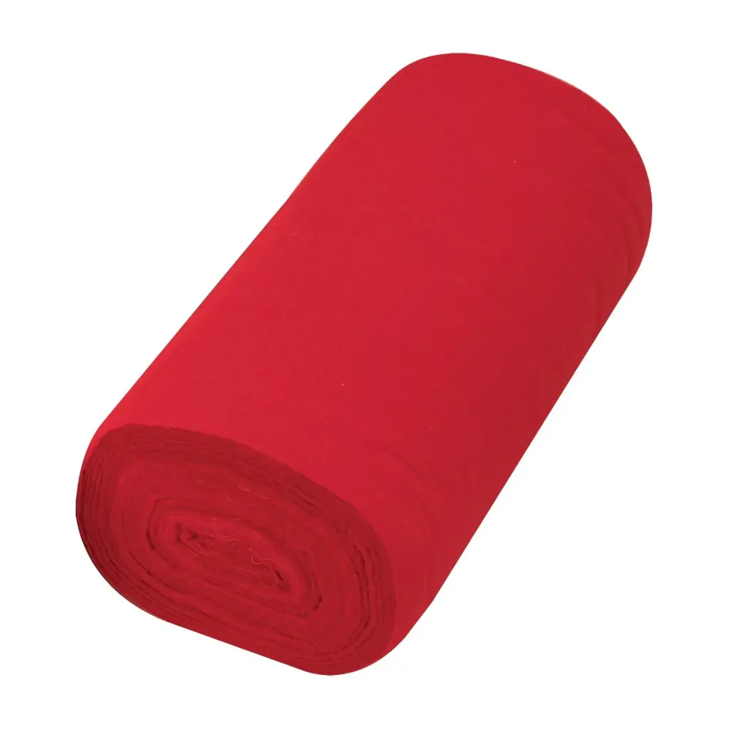 Rollo de franela roja de 50 m de algodón| Klintek