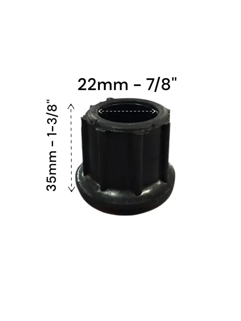 Regatón de hule 7/8" Costilla