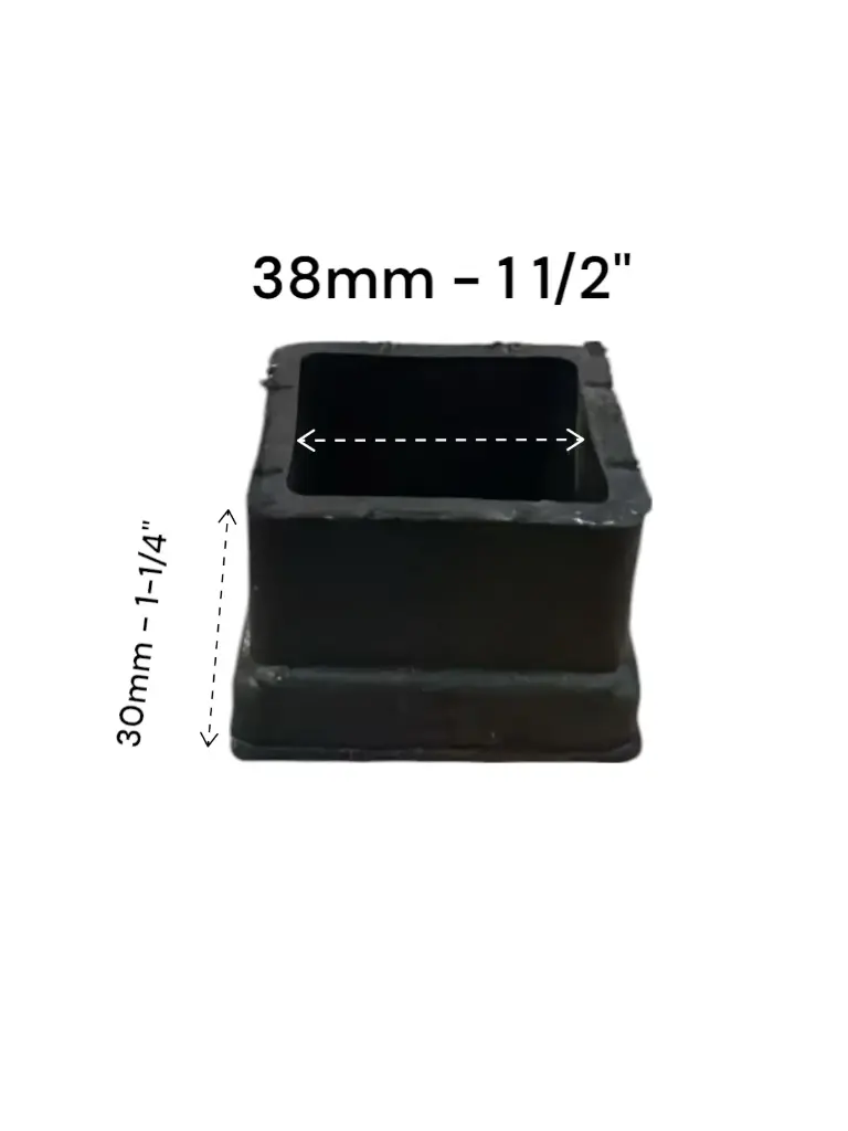 Regatón de hule 1 1/2" Cuadrado
