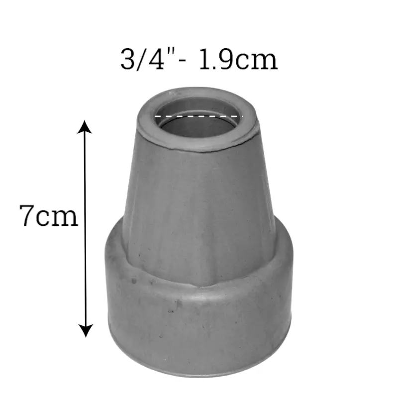 Regatón para muleta 3/4" gris tipo mágnum