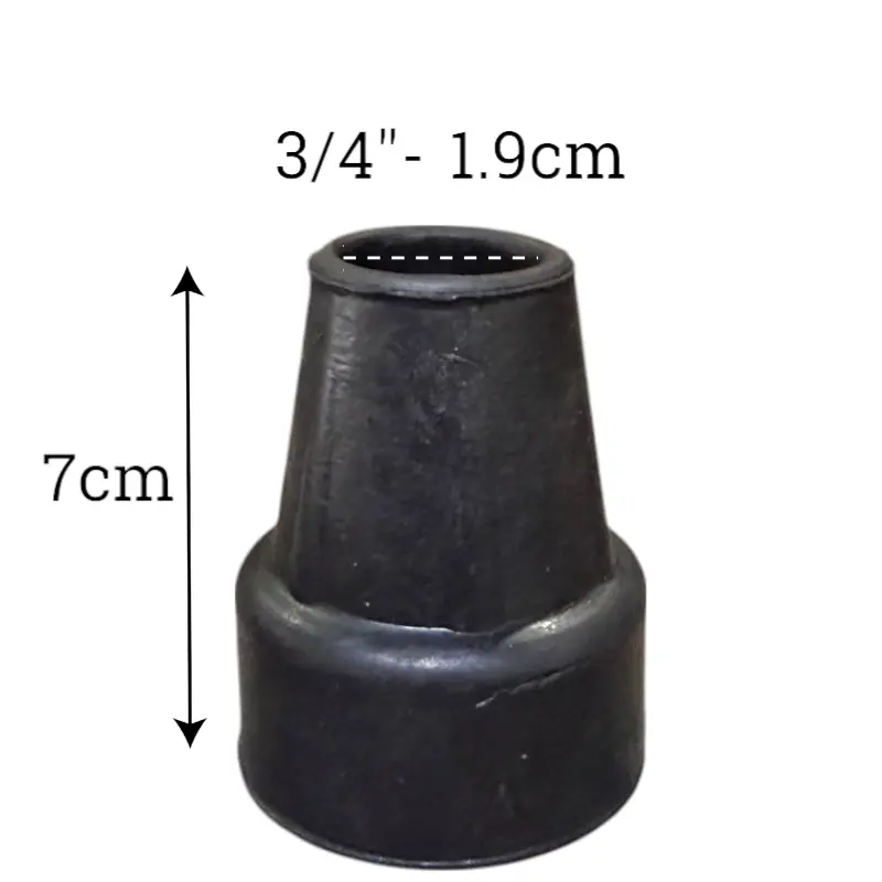 Regatón para muleta 3/4" negro tipo mágnum
