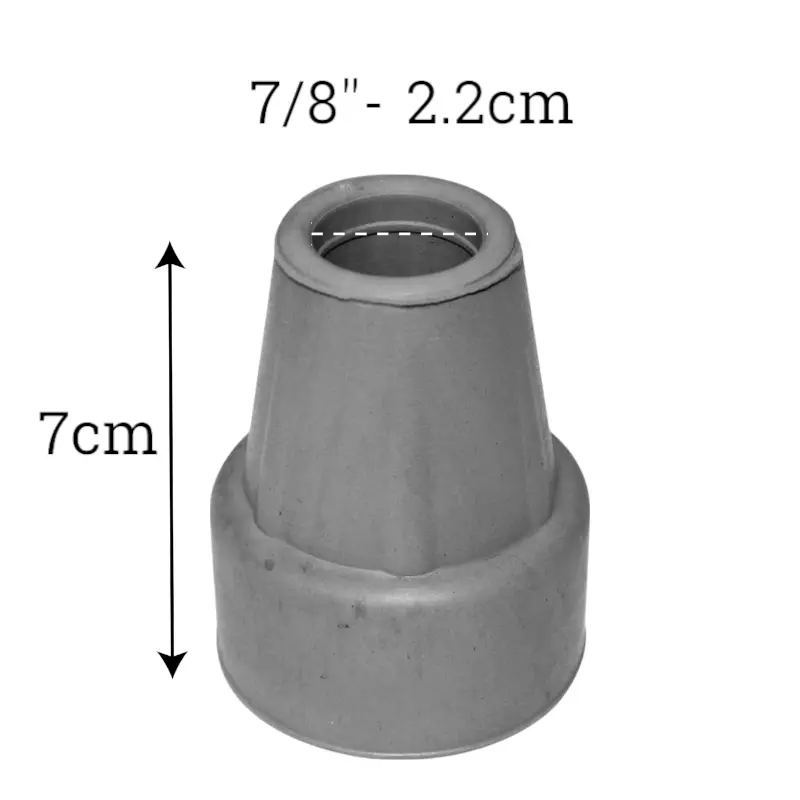 Regatón para muleta 7/8" gris tipo mágnum