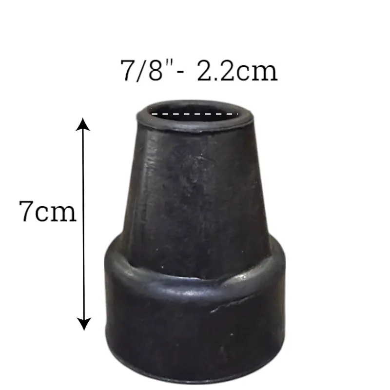 Regatón para muleta  7/8" negro tipo mágnum