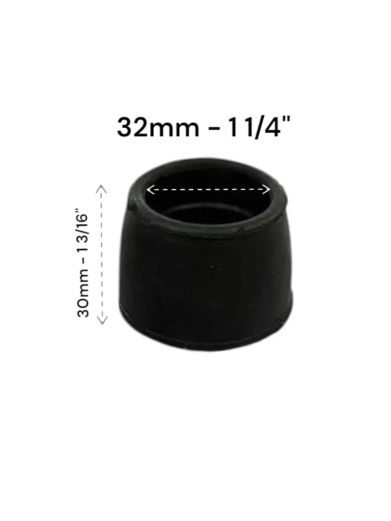 Regatón de hule 1 1/4" Redondo