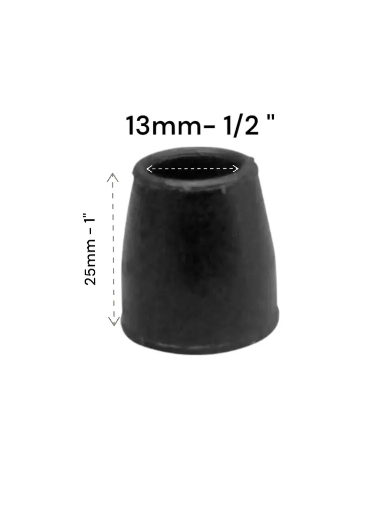 Regatón de hule 1/2" Redondo