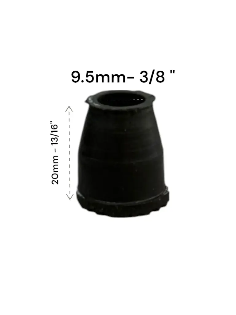Regatón de hule 3/8" Redondo