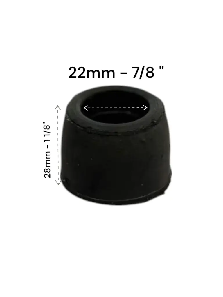 Regatón de hule 7/8" Redondo