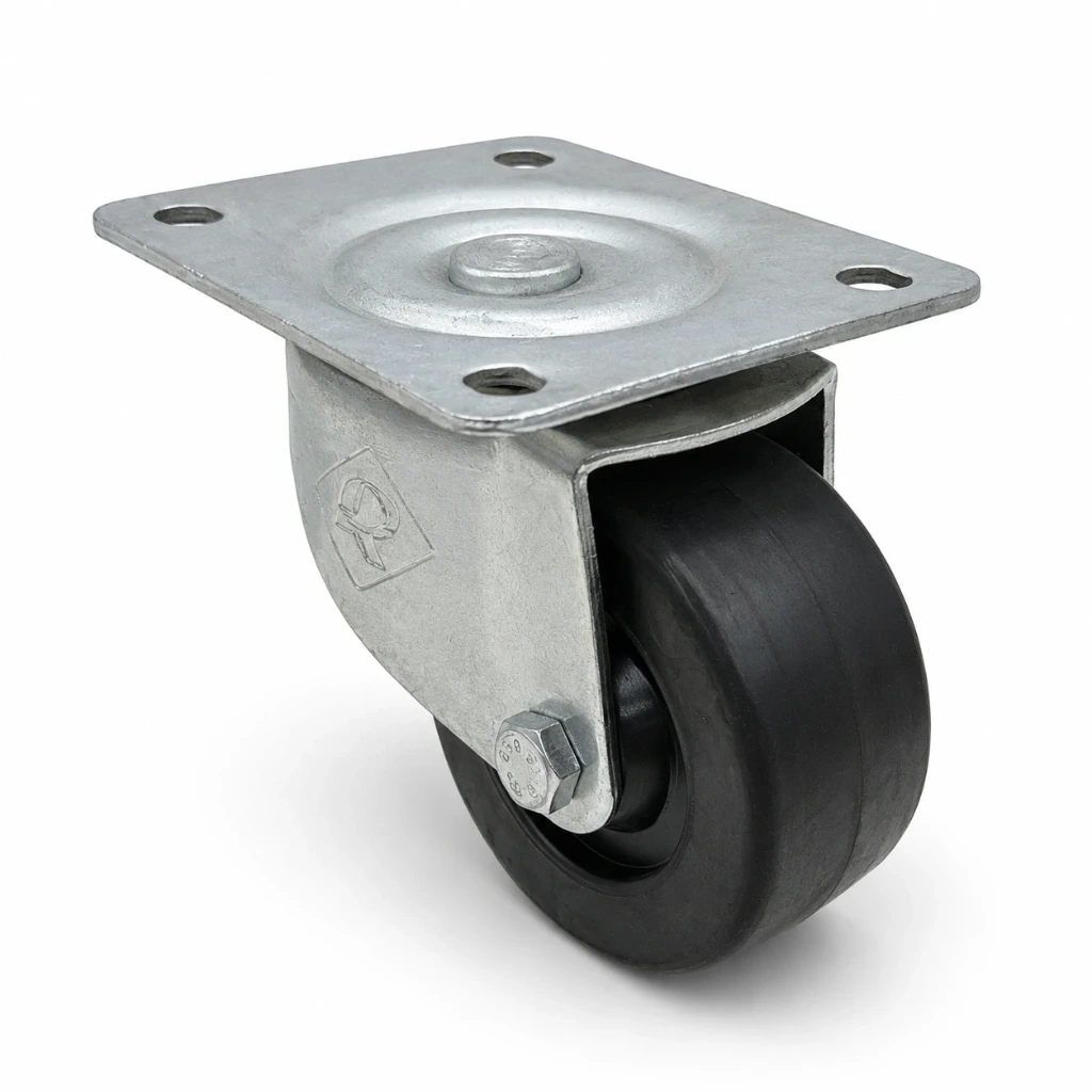 Rodaja hule 3" Placa Giratoria tipo Industrial | Rueda