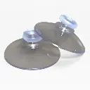 Ventosa de plástico 42mm Grande transparente | Chupón
