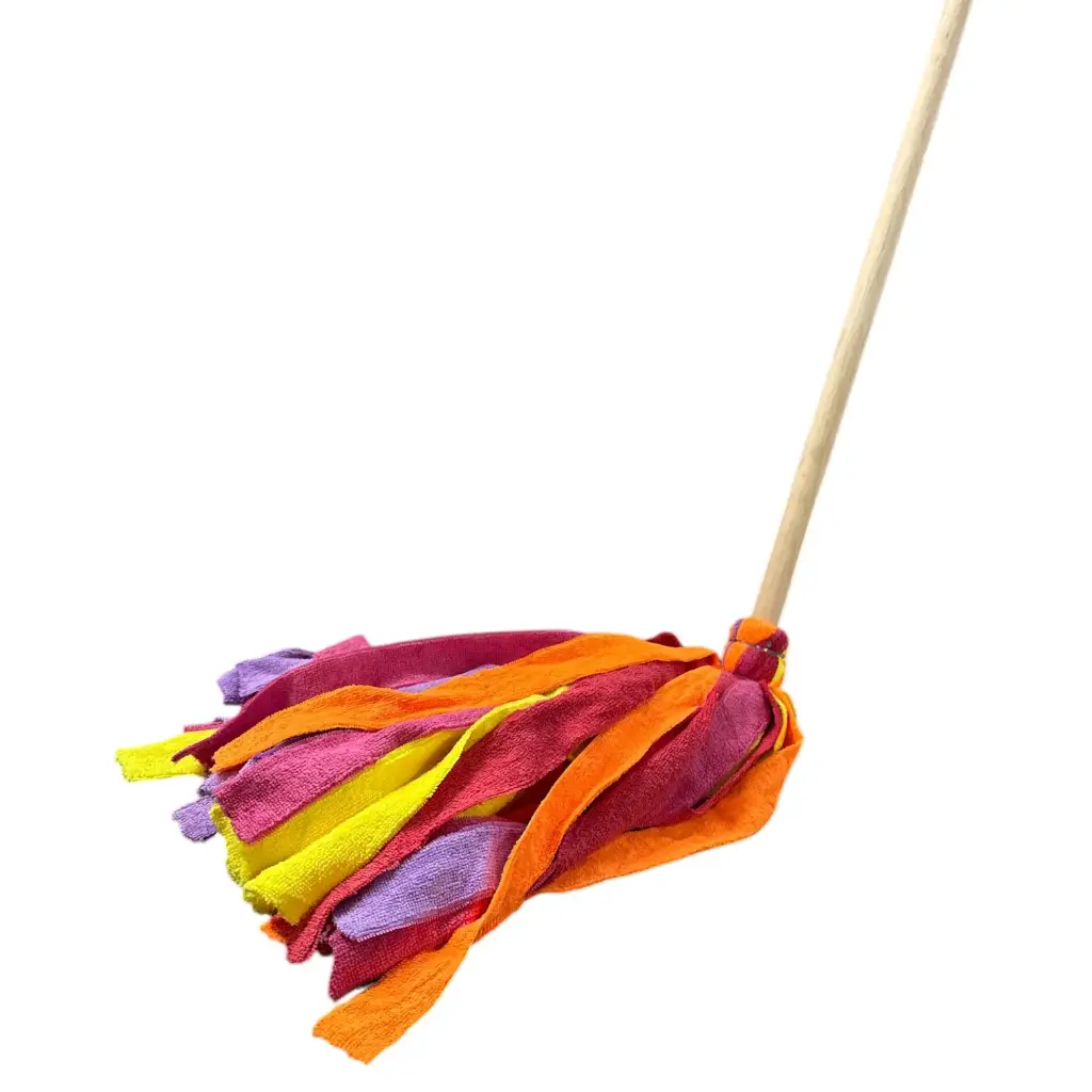 Trapeador de microfibra grande tipo toalla bastón 120 cm