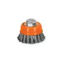 Carda copa 3" alambre trenzado fino eje 5/8"-11 | Truper