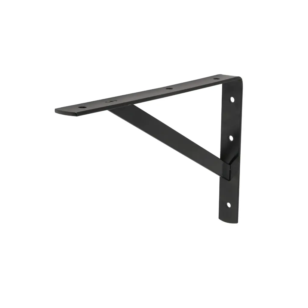 Ménsula de acero reforzada 8" x 12" Negro  | Fiero