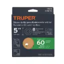 Paquete de Lija 5" grano 60 con 5 discos 8 perforaciones madera | Truper