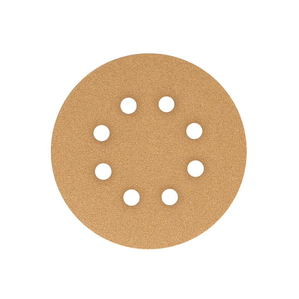 Paquete de Lija 5" grano 100 con 5 discos 8 perforaciones madera | Truper