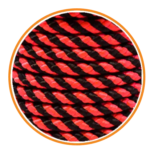 Metro de cuerda 5 mm bicorda – mecate 2 negro / 6 rojo