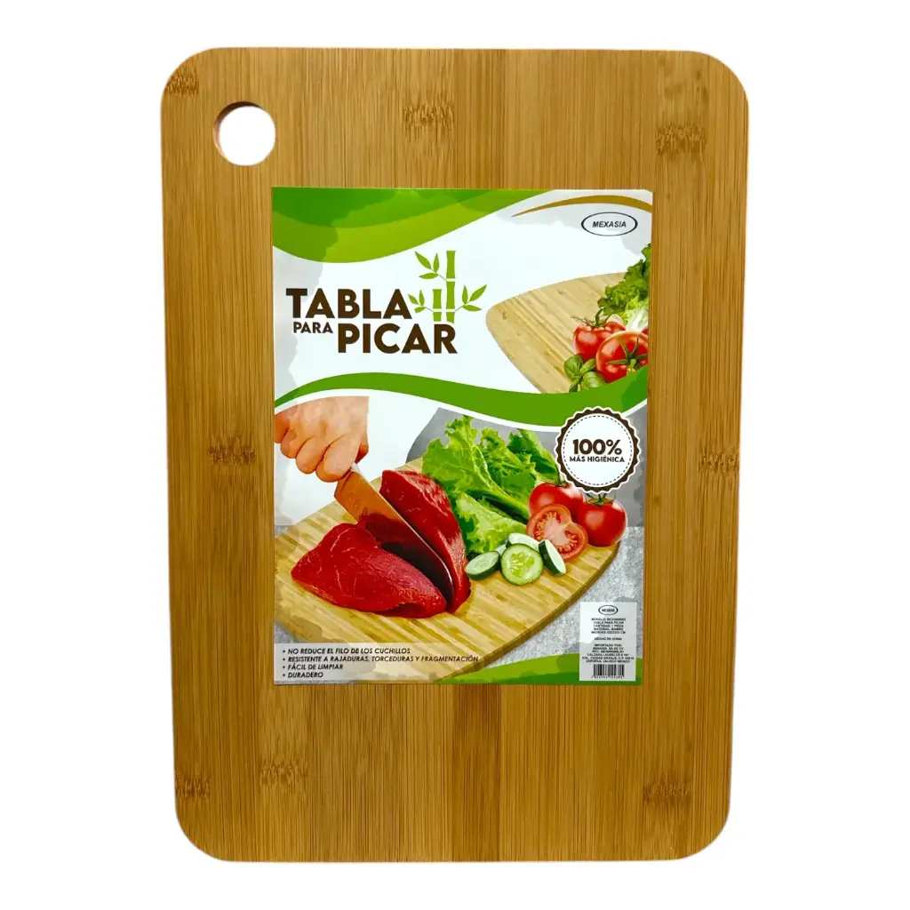 Tabla para picar 33x23cm -1cm Grosor Bambu Cocina | Mexasia