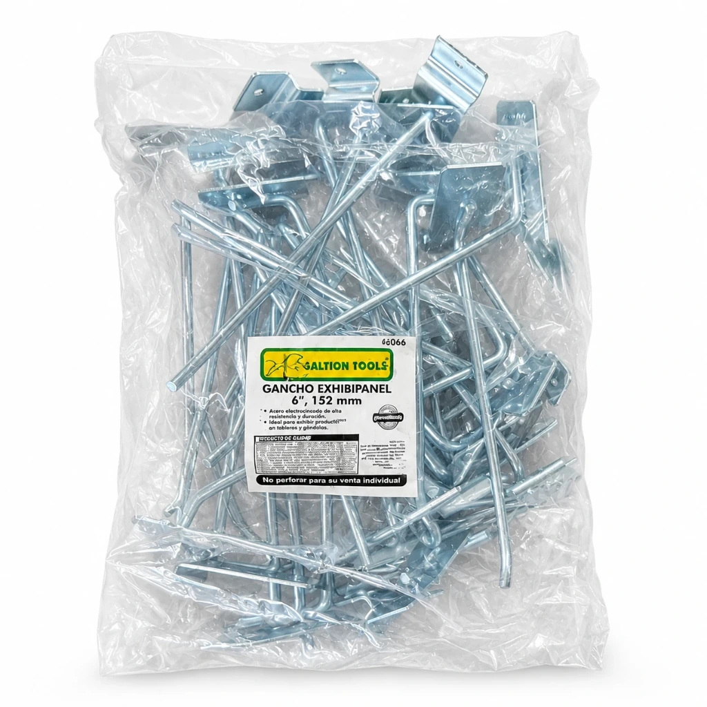 [6066] Paq Gancho exhibipanel 6" con 25pz lion tools