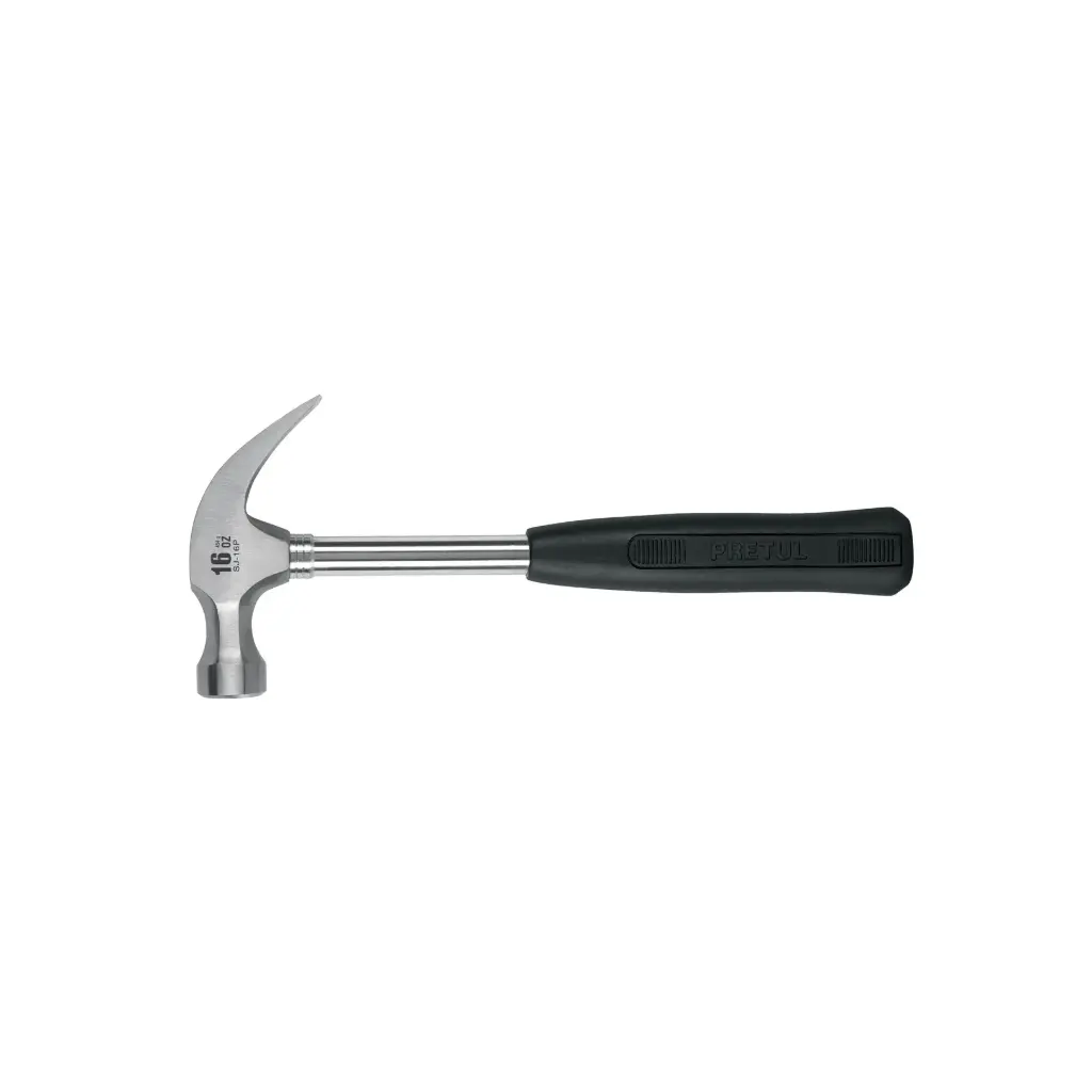 [22270] Martillo pulido 16 oz uña curva mango tubular | Pretul