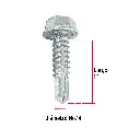 Pija #14 x 1 Punta de broca hexagonal 1 pza Tornillo | Fiero