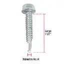 Pija #14 x 1 1/2 Punta de broca hexagonal 1 pza Tornillo | Fiero