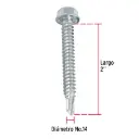 Pija #14 x 2 Punta de broca hexagonal 1 pza Tornillo | Fiero