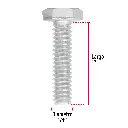 Tornillo #1/4 x 1 Máquina hexagonal galvanizado 1 pza | Fiero