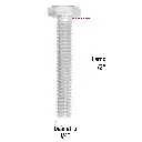 Tornillo #1/4 x 1 1/2 Máquina hexagonal galvanizado 1 pza | Fiero