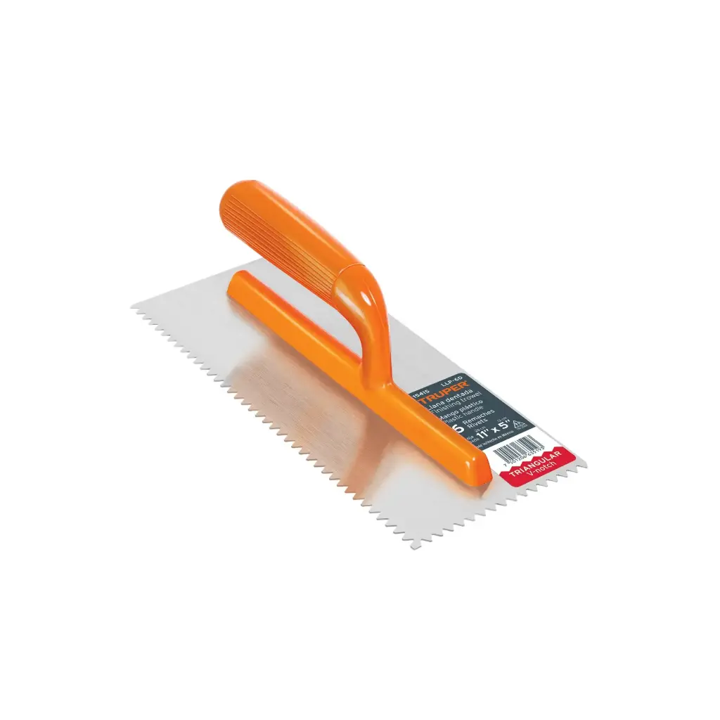 [15415] Llana 11" dentado triangular 6 remaches mango plástico | Truper