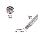 Metro cable 1/4 flexible recubierto PVC 7x19|Fiero