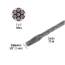 Metro cable 1/8 rígido 7x7|Fiero