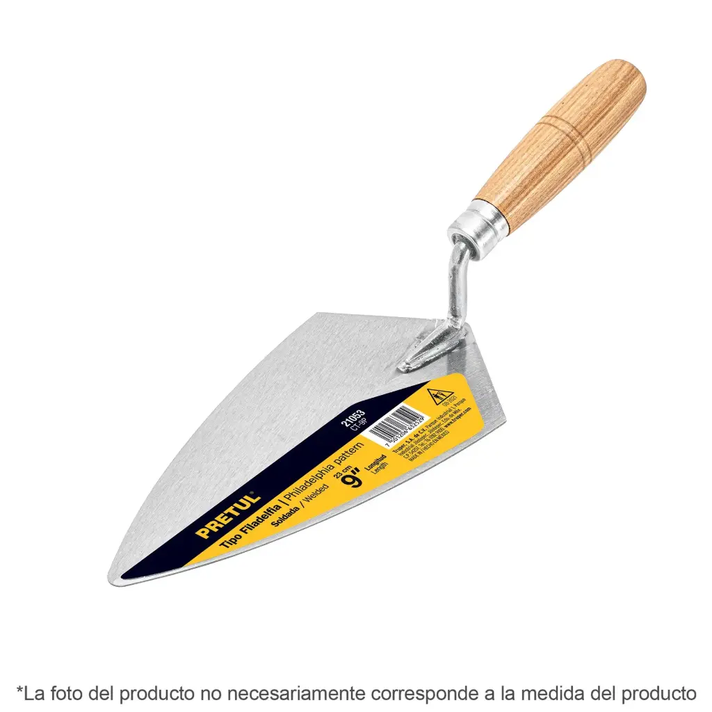 [21051] Cuchara para albañil 7" tipo Filadelfia | Pretul