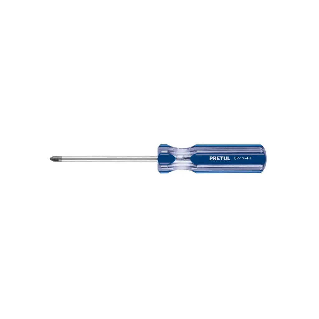 [21474] Desarmador cruz  1/4 x 4" mango de PVC  | Pretul