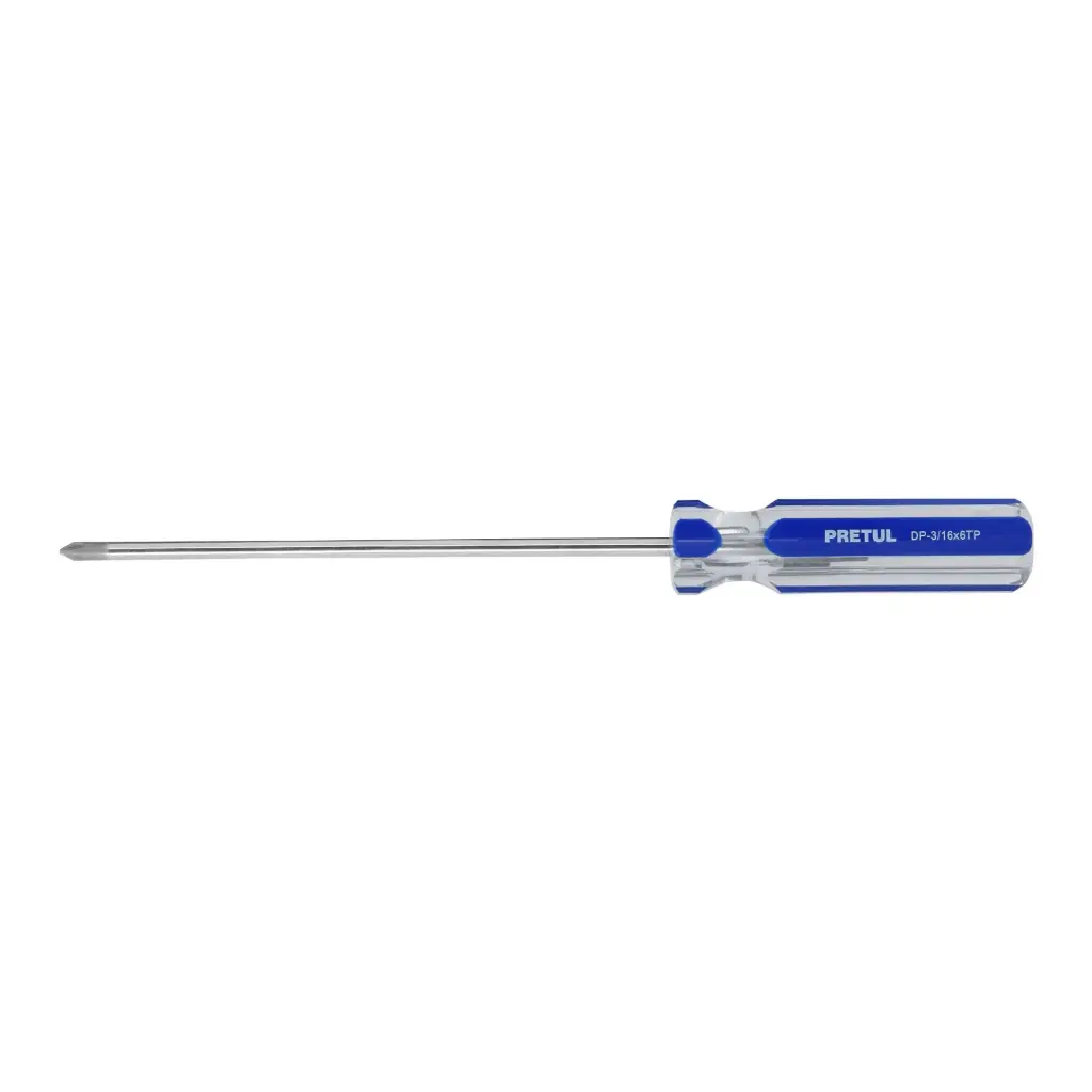 Desarmador cruz  3/16 x 6" mango de PVC  | Pretul