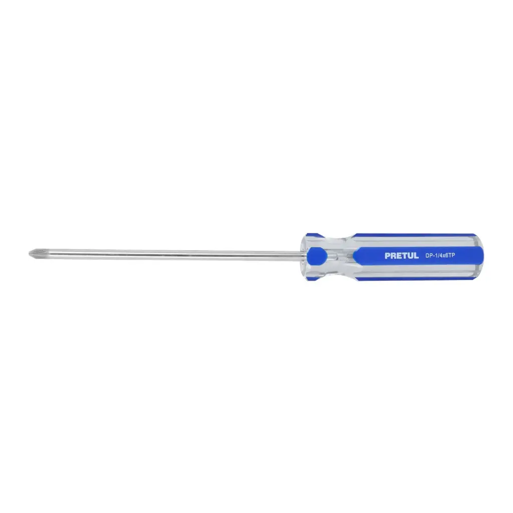 Desarmador cruz  1/4 x 6" mango de PVC  | Pretul