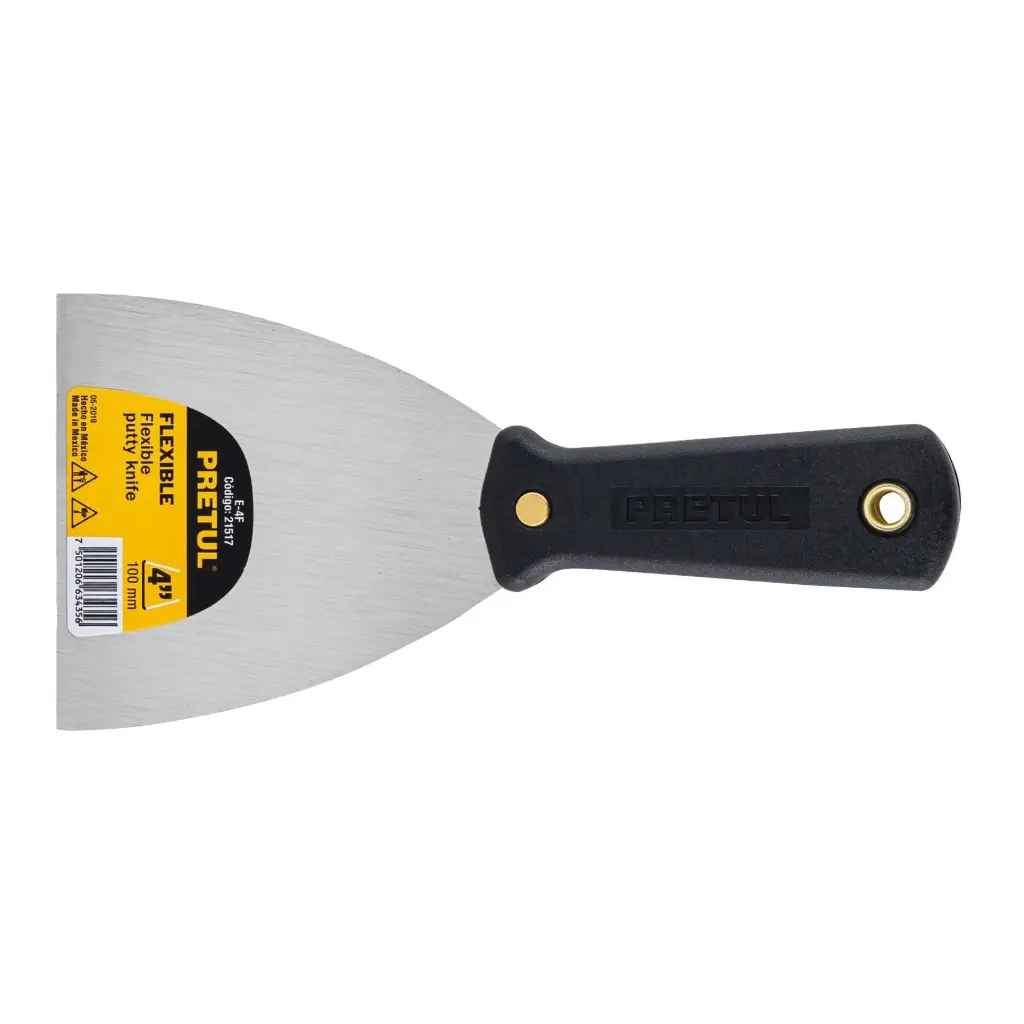 [21517] Espátula flexible 4" con mango de plástico | Pretul